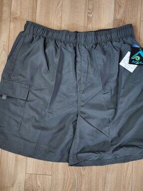Men's Kanu Surf Gray Cargo Swim Shorts / 2XL / NWT